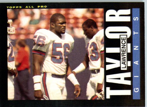 1985 Topps # 124 Lawrence Taylor New York Giants Football Card - Shipped In Protective Screwdown Display Case!