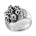 Sterling Silver 7 Skulls Ring - Sizes 9 to 14