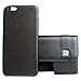 CASE123 MPS Mk II TLS Genuine Leather Horizontal Oversized Swivel Belt Clip Holster for Apple iPhone 6 / 6s Plus (5.5 inch screen) for use with Apple Leather Case, Typical Slim Cases, and TPU Covers - Black Cowhide