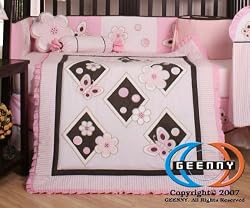 Boutique Brand New GEENNY Pink Butterfly 13PCS Baby Nursery CRIB BEDDING SET
