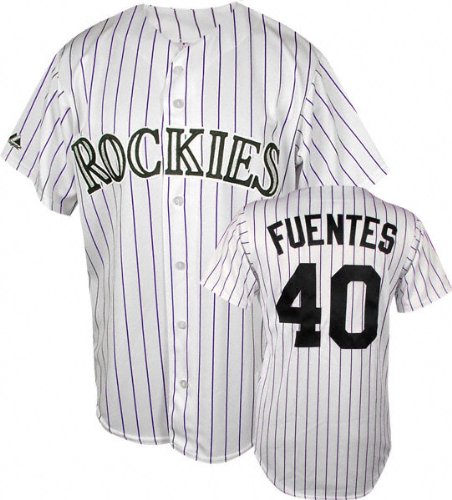 Buy Brian Fuentes Colorado Rockies Home Pinstripe MLB Replica Jersey
