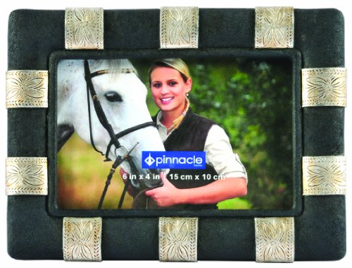 PinnacleBlack Saddle Silver Photo Frame