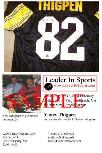 Yancy Thigpen Autographed Jersey - Pittsburgh Steelers