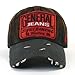 ililily Vintage Distressed Fashion Design Text Baseball Cap Trucker Hat Snapback