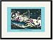 Black Framed/Matted Print 17x23, Diamond Washing in Brazil