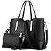 Z-joyee Women Shoulder Bag 2 Piece Tote Bag Pu Leather Handbag Purse Bags Set