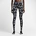 Nike Womens Printed Drawstring Waist Athletic Leggings