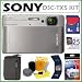 Sony Cyber-shot® DSC-TX5 10.2MP CMOS Digital Camera with 4x Zoom with Optical Steady Shot Image Stabilization and 3.5 inch Touch Screen LCD in Silver + 8GB Accessory Kit
