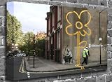 Banksy - Large Sunflower (London) Street Graffiti Stencil Art Canvas Art Canvas Print Picture print Size: (44