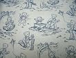 SheetWorld Fitted Oval Crib Sheet (Stokke Sleepi) - Blue Teddy Toile - Made In USA