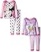 Disney Toddler Girls' Minnie Mouse 4-Piece Pajama Set, Assorted, 4T