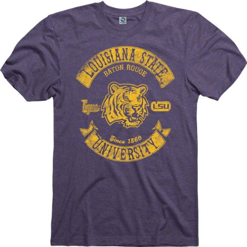 LSU Tigers Heathered Purple Rockers Ring Spun T-Shirt