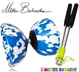 Mr Babache Medium Harlequin Diabolo Set Blue/White