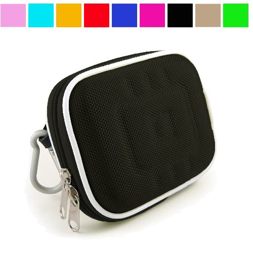 Durable Semi Hard Protective Digital Camera Carrying Case for Canon PowerShot S95 SD1400IS SD1300 SD1400IS SX210IS A3100IS, Nylon Black