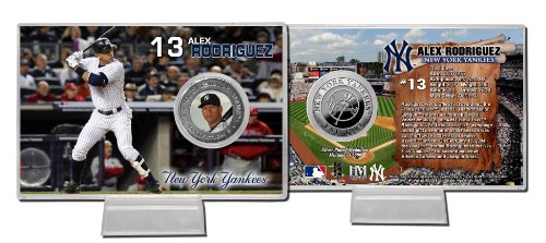 Highland Mint MLB New York Yankees Alex Rodriguez Silver Coin Card