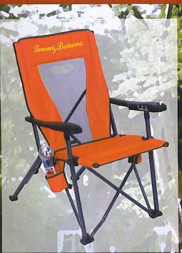 Tommy Bahama Reclining Folding Beach and Camping Chair - Red