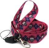 Lanyard Key Strap Id Holder Purple / Pink Cute Skull