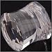 Single Blazing Ice CZ Saddle Plug: 0g Clear