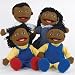 Image of African American Family Puppet Set