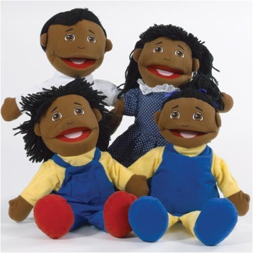 Check Out African American Family Puppet Set