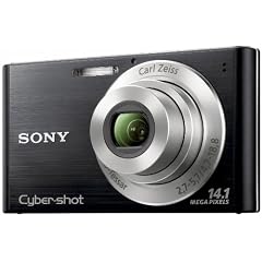 Sony DSC-W320B Digitalkamera (14 Megapixel, 26mm Carl Zeiss Vario Tessar Weitwinkelobjektiv mit 4fach optischem Zoom, 6,9 cm (2,7 Zoll) LC-Display) schwarz