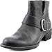 Born Liona Women Round Toe Leather Black Ankle Boot