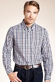 Blue Harbour Premium Marl Grid Check Shirt