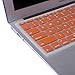 HDE Protective Silicone Keyboard Cover Skin for Macbook Air 11.6 (Model 1370 and A1465), Orange