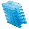 Herlitz 11068194 Ablagekorb A4-C4 space  6er Pack royalblau transluzent