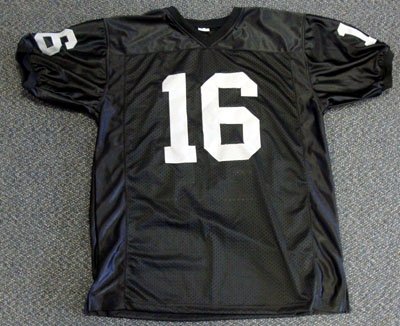 George Blanda Autographed/Hand Signed Oakland Raiders Black Jersey HOF 81 PSA/DNA