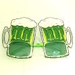 Green beer mugs sunglasses st. Pat's glasses costume