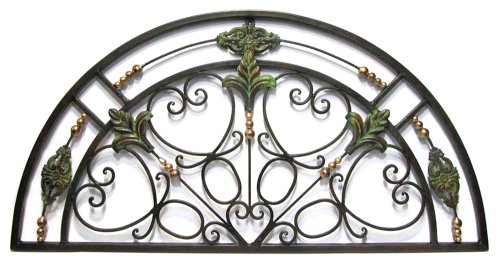 Infinity Instruments Iron Scroll in Sage Patina Wall Hanging