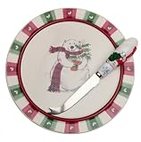 Pfaltzgraff Snow Bear Cheese Tray with Sculpted Slicer