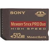 Sony 512 MB Memory Stick Pro-Duo High Speed (MSXM-512N) (Retail Package)