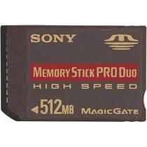 Sony 512 MB Memory Stick Pro-Duo High Speed (MSXM-512N) (Retail Package)