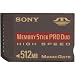 Sony 512 MB Memory Stick Pro-Duo High Speed (MSXM-512N) (Retail Package)