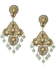 Miguel Ases Prehnite Quartz Small Chandelier Drop Earrings
