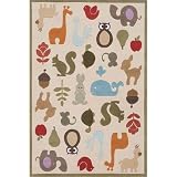 Whimsy Ivory Kids Rug Size: 5' Round