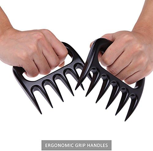 BBQ Smoked Pulled Pork bearpaw durable meat shredder claw handler set of 2 -BPA Free Barbecue Paws with pulled pork recipe EBooks