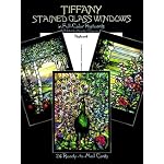Tiffany Stained Glass Windows: in Full-Color (Post) Cards: 24 Cards (Card Books) book cover