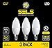 SELS LED C37 Dimmable 25-Watt Equivalent LED Candelabra Light Bulb, E12 Base, Soft White (3 Pack)