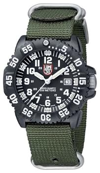 Luminox #3051.NT.GRN Men's Nato Green Nylon Band EVO Navy Seal Colormark Series 1 Watch