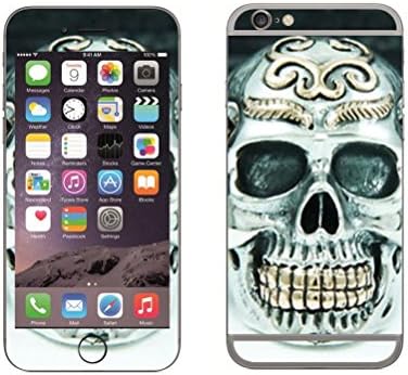LenVisual Sunflower Sugar Skull 925 Sterling Silver Us Size 10 Biker Mens Ring Sticker Skin For iPhone 6/6s Plus 5.5 skull sunflower Skin