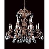 Savoy House Distressed Antique Bronze Twelve-Light Chandelier