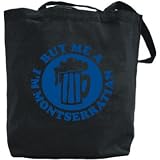 Canvas Tote Bag Black  Buy Me Drink Montserratian  Montserrat Country