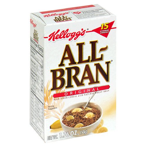 Kellogg's All Bran Cereal, 1.76-Ounce Single Serve Packs (Pack of 70)