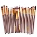 Malloom 20pcs/set Makeup Brush Set tools Make-up Toiletry Kit Wool Make Up Brush Set