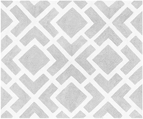 Sweet Jojo Designs Diamond Floor Rug in Grey/White