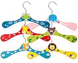 こども 用 ハンガー カラフル アニマル 動物 柄 ６本 セット
