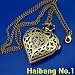 Shiny Heart Design Necklace Quartz Movement Pocket Watch Chain Metal Ladies Gift